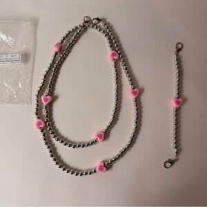 💞Silver Holographic Beaded Crossbody Phone Strap Set-Long & Shot- Kawaii💞